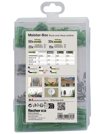Meister-Box GREEN Spreizdübel SX + A2 Schraube - fischer - 4