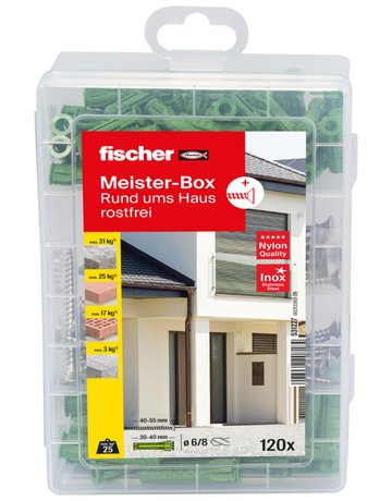 Meister-Box GREEN Spreizdübel SX + A2 Schraube - fischer - 5