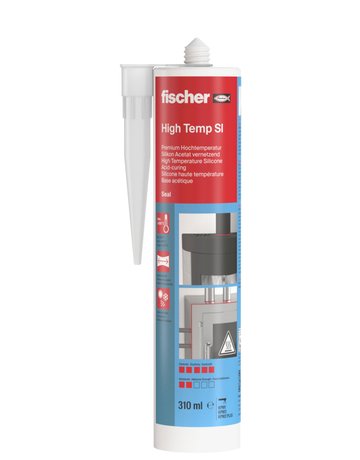 Hochtemperatursilikon DHS RB rotbraun,310 ml - fischer - 1