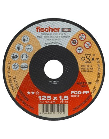 Trennscheibe FP 1,5/125 flach Inox - fischer