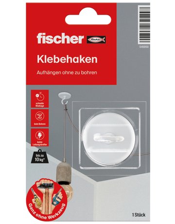 Klebe Haken Tragkraft 10kg - fischer - 2