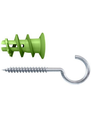 Gipskartondübel GK Green RH mit Rundhaken,22mm,Kunststoff,VE 5 - fischer - 1