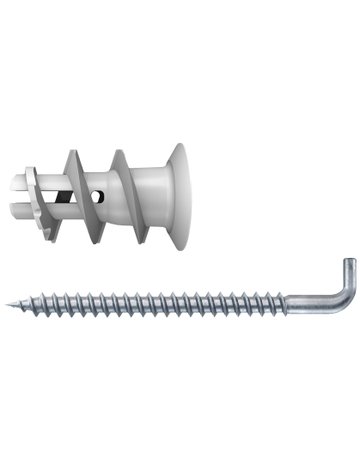 Gipskartondübel GK WH mit Winkelhaken,22mm,Kunststoff,VE 5 - fischer - 1
