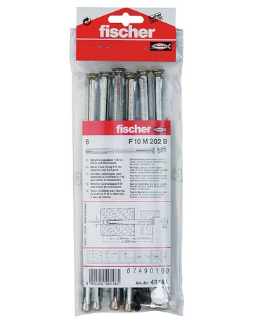 Metallrahmend. F 10 M 182 B SB Stahl,zn,SeKo,PZ 3,Bohr-Ø:10mm - fischer - 2