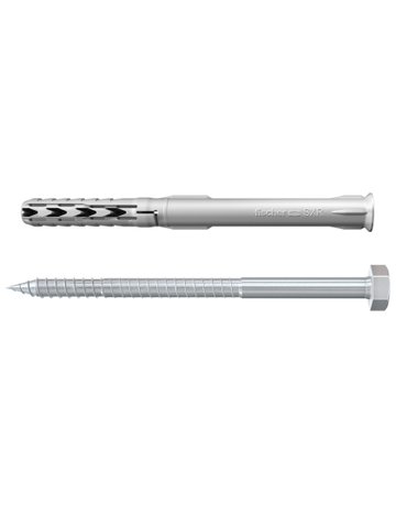 Langschaftdübel SXR 10x100,m.Sechskantschraube,VE 4 - fischer - 1