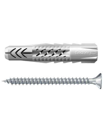 Universaldübel UX 10x60 R S/20 mit Rand und Schraube - fischer