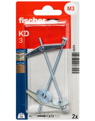 Kippdübel KD3 M3x90,VE 2 - fischer - 2