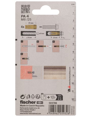 Messingdübel PA 4 M - fischer - 3