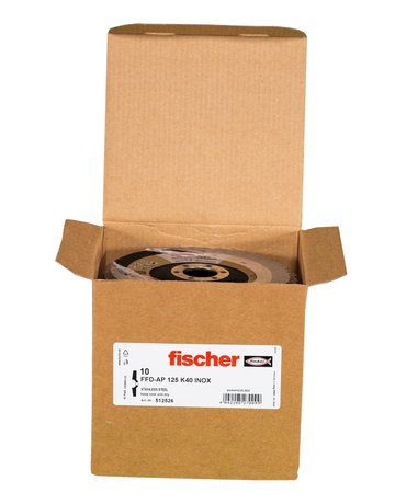 Fächerschleifscheibe AP K40 Inox - fischer - 2