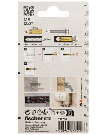 Messingdübel MS 10x32,VE 6 - fischer - 3