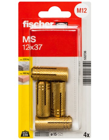 Messingdübel MS 10x32,VE 6 - fischer - 2