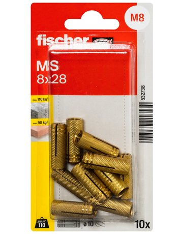 Messingdübel MS - fischer - 2