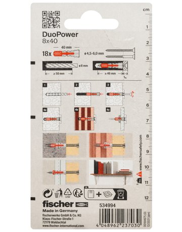 Dübel DuoPower Kunststoff, - fischer - 3