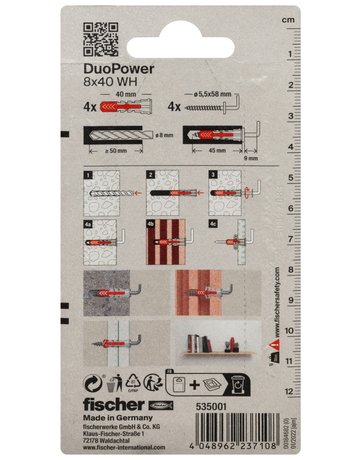 Dübel DuoPower WH Kunststoff, - fischer - 3