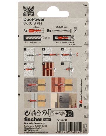Dübel DuoPower S PH Kunststoff, - fischer - 3