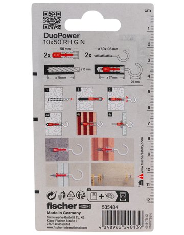 Dübel DuoPower RH G N Kunststoff,10x50,VE 2 - fischer - 3