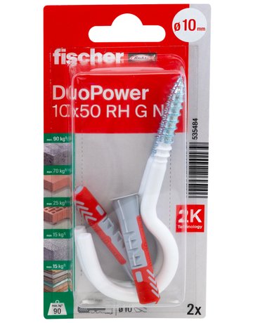 Dübel DuoPower RH G N Kunststoff,10x50,VE 2 - fischer - 2
