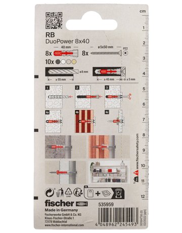 Dübel DuoPower RB Kunststoff, - fischer - 3