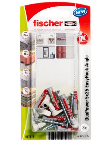 Dübel DuoPower EasyHook Angle Kunststoff, - fischer - 3