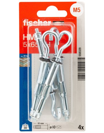 Hohlraum-Metalldübel HM 4x45,m.metrischer Schraube - 2