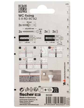 WC-Befestigung S 8 RD 80 K (2) - fischer - 3