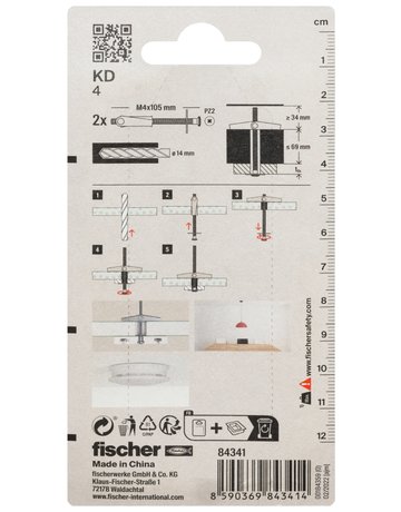 Kippdübel KD4 M4x100,VE 2 - fischer - 3