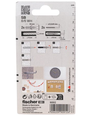 Spreizdübel SB Kunststoff,Ø8mm,VE - fischer - 4