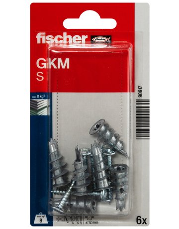 Gipskartondübel GK S m,Schraube,31mm,Metall,VE 10 - fischer - 2