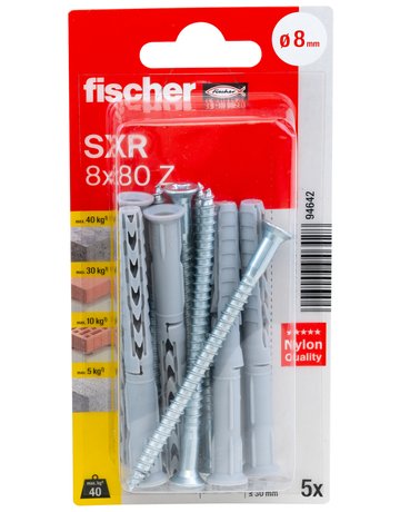 Langschaftdübel SXR 10x100,m.Senkkopfschraube,VE 4 - fischer - 2